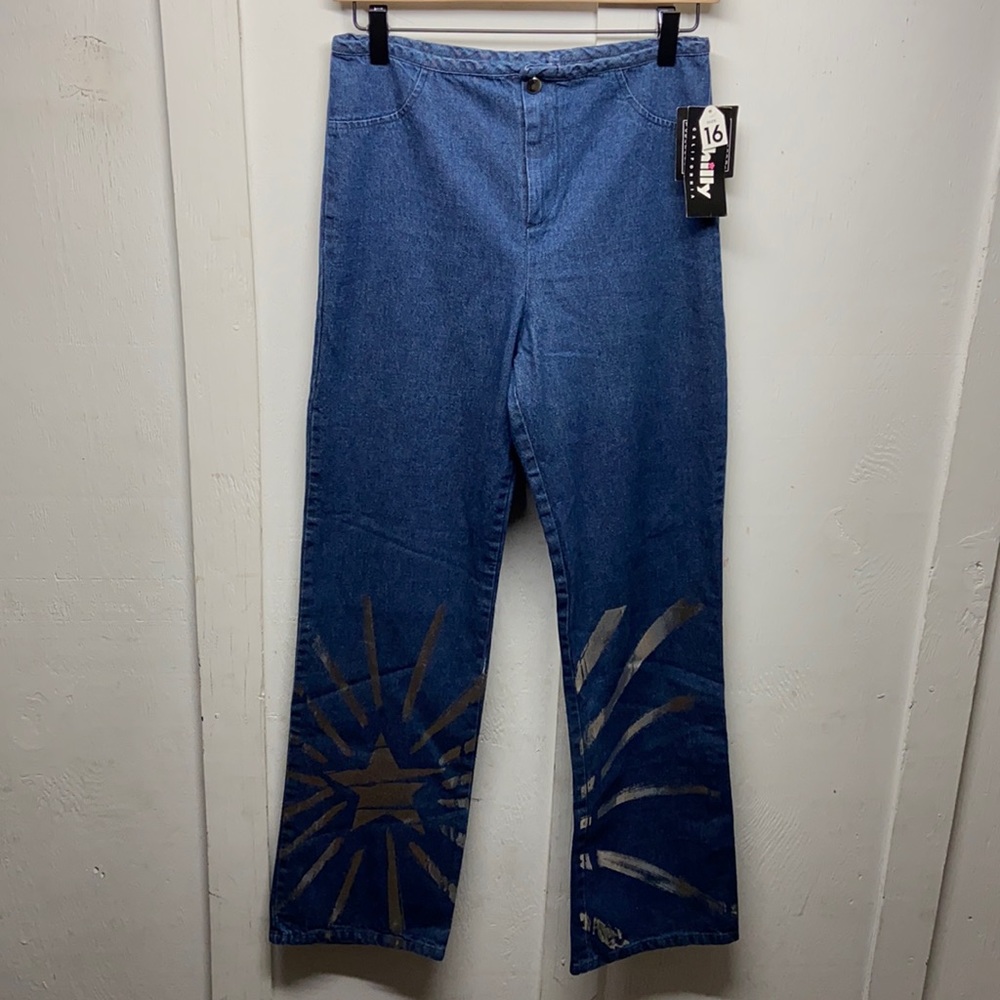 VTG 90s girls wide leg high waisted jeans